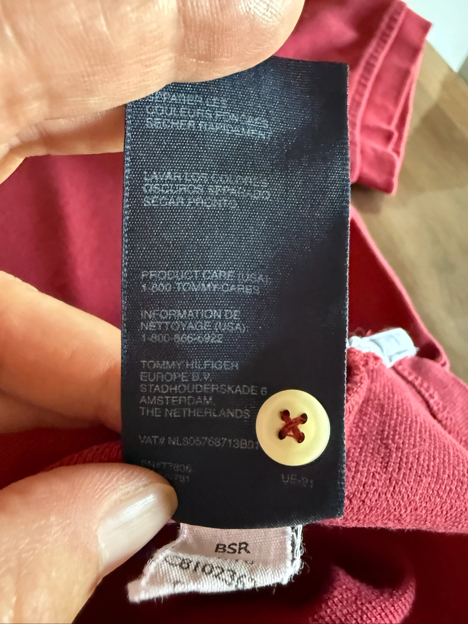 Rode Tommy Hilfiger polo voor heren M Custom Fit – 100% katoen – photo 6